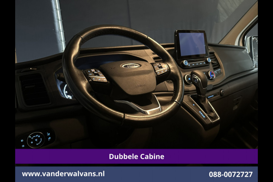 Ford Transit Custom 2.0 TDCI Automaat 131pk L2H1 Dubbel cabine Euro6 *Laadklep* Airco | 6-Zits | Camera | Navigatie | Apple Carplay LED, Trekhaak, Cruisecontrol, Android Auto, Stoelverwarming, Verwarmde Voorruit, Parkeersensoren, Bijrijdersbank