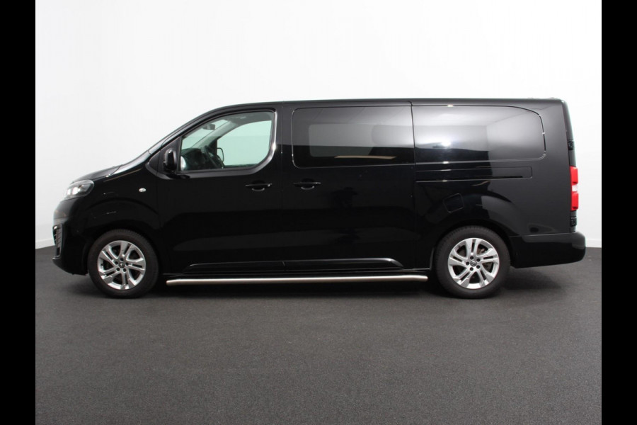 Opel Vivaro-e L3 75 kWh Automaat 6-Persoons Dubbele Cabine Lang | Navigatie | Airco | 2 x Schuifdeur | Lichtmetalen velgen| Cruise Control | Side Bars | Bumpers in kleur