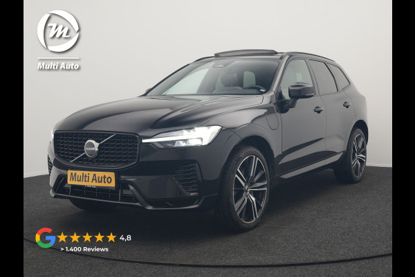 Volvo XC60 T6 AWD R-Design Plug In Hybrid 350pk Dealer O.H. PHEV | Trekhaak Af Fabriek | Panodak | Adaptive Cruise | Harman / Kardon | Lederen Sportstoelen Memory & Verwarmd | Google Assistent | Stuur Verwarmd | Keyless | Apple Carplay | DAB |