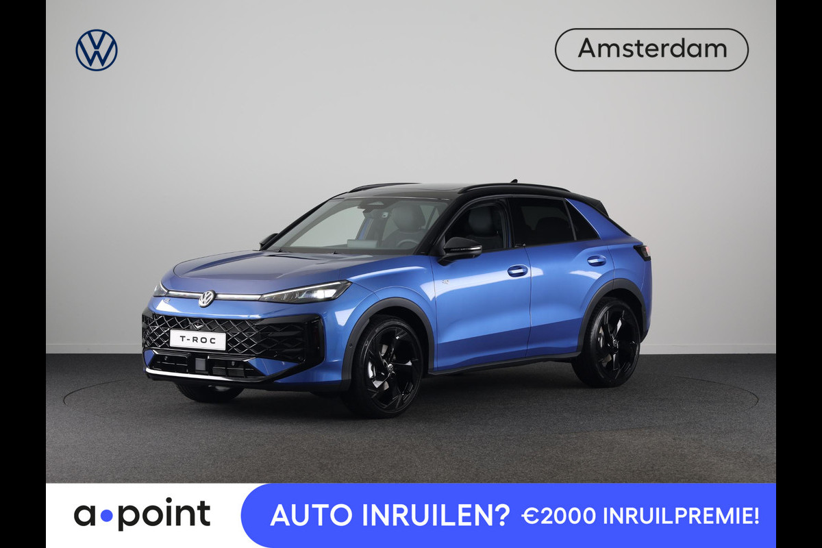 Volkswagen T-Roc R-Line First Edition 1.5 eTSI 110 kW / 150 PK SUV | Panoramaschuif-kanteldak | Assistance Pakket | Trekhaak | Black Style Pakket | Koplampverlichting matrix-led (IQ.LIGHT) | Elek. achterklep | Zwart dak