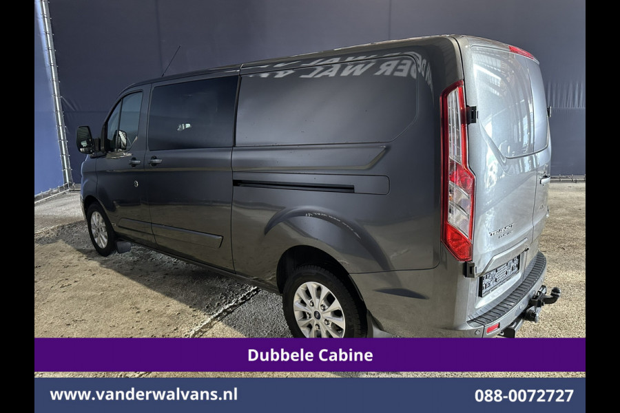 Ford Transit Custom 2.0 TDCI 130pk Automaat L2H1 Dubbele cabine Limited Euro6 Airco | 2x Zijdeur | 5-Zits | Camera | Navigatie Cruisecontrol, LED, Trekhaak, LM Velgen, Stoelverwarming, Verwarmde Voorruit, Parkeersensoren