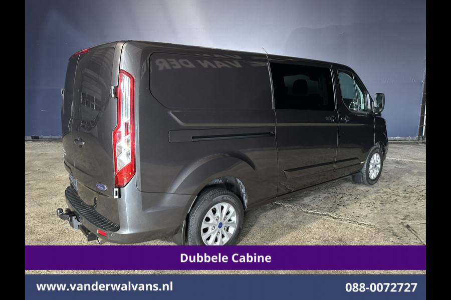 Ford Transit Custom 2.0 TDCI 130pk Automaat L2H1 Dubbele cabine Limited Euro6 Airco | 2x Zijdeur | 5-Zits | Camera | Navigatie Cruisecontrol, LED, Trekhaak, LM Velgen, Stoelverwarming, Verwarmde Voorruit, Parkeersensoren