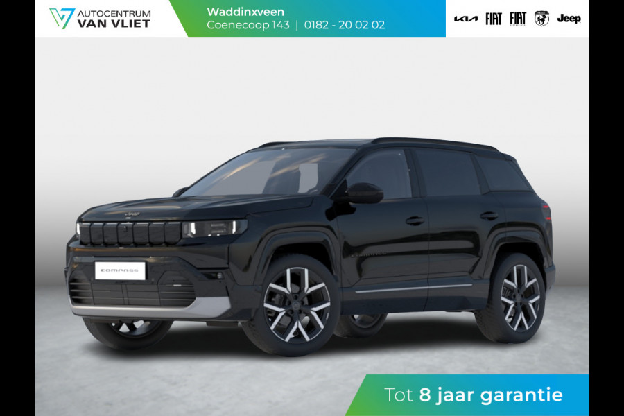 Jeep Compass First Edition 74 kWh | Adapt. Cruise | Camera | Carplay | 20" | Elektr. A-Klep | Navi | Winter Pack | Schuif/Kanteldak | Premium Pack | Conv. Pack | Warmtepomp