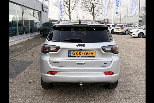 Jeep Compass 4xe 240 Plug-in Hybrid Electric Trailhawk Afneembare trekhaak | Achteruitrij camera | Leder bekleding |