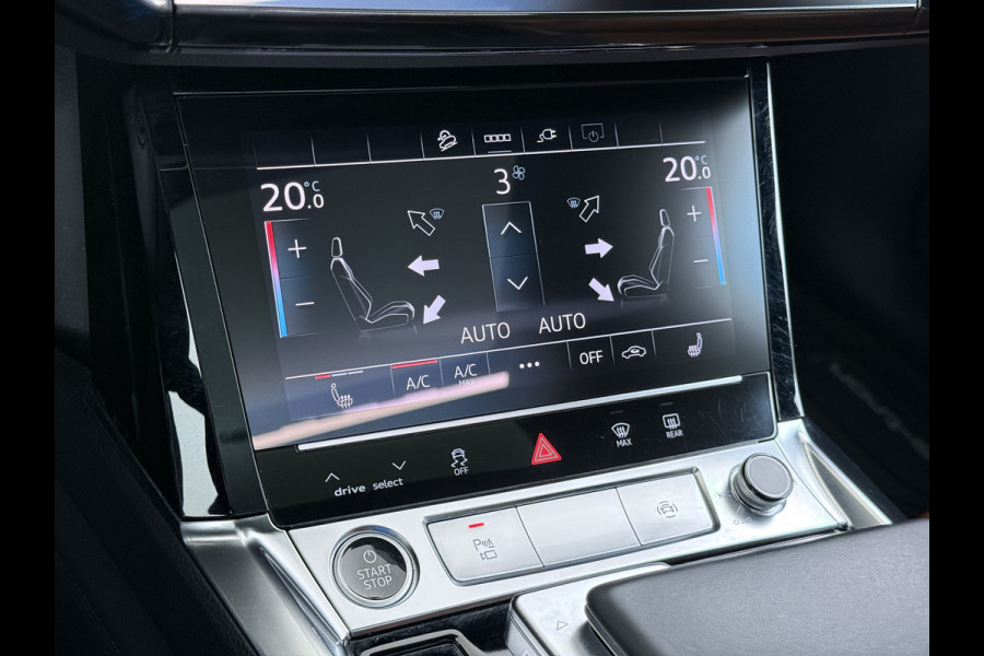 Audi e-tron 55 408pk BOMVOL Pano-Dak Elektr.Sp.Stoel+Leer+Mem. Quattro 95kWh Trekhaak Adap.Cruise Matrix Led 360°Camera Apple Carplay Androi SOH 96% Elek.Achterklep  AWD 4WD 1.800KG Trekgewicht 1e Eigenaar Origineel Nederlandse Auto Zeer complete Audi 55 E-tron