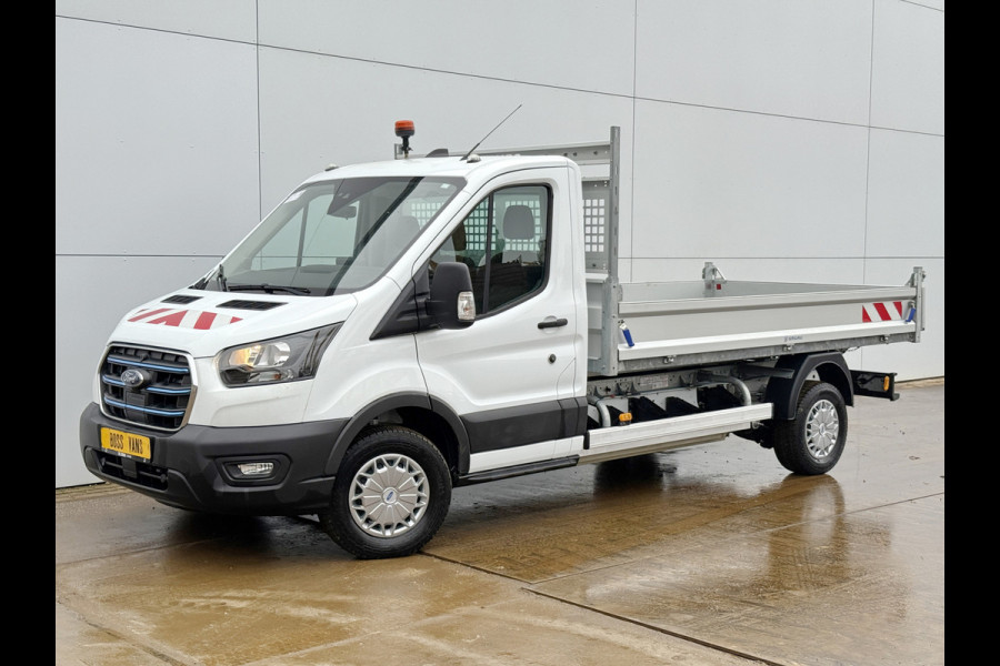 Ford E-Transit 68 KWH Kipper Elektrisch  334KM WLTP Snelladen Tipper Benne Climate Control Cruise Control Apple Carplay Stoelverwarming Navigatie Camera