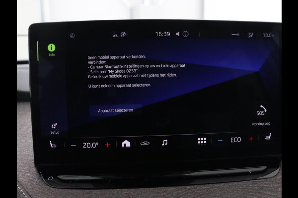 Škoda ENYAQ iV 60 | SOH 91% | Trekhaak | Stoelverwarming | Camera | Sportstuur | Carplay | Navigatie | Cruise control | Full LED | Half leder | DAB | Parkeerhulp | Sfeerverlichting | Climate control