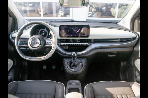 Fiat 500 Hybrid Collezione | Clima | LED | PDC | JBL Premium Audio | 17" | Camera | BSM | Canneloni Ivory/Piombo interieur