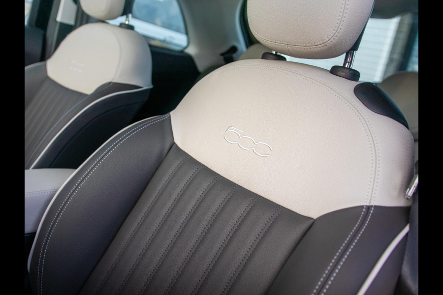 Fiat 500 Hybrid Collezione | Clima | LED | PDC | JBL Premium Audio | 17" | Camera | BSM | Canneloni Ivory/Piombo interieur