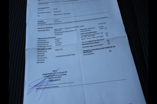 Mercedes-Benz B-Klasse 180 AUT. + 19 INCH LMV | TREKHAAK | LED | CAMERA | STOELVERW. | NAVIGATIE