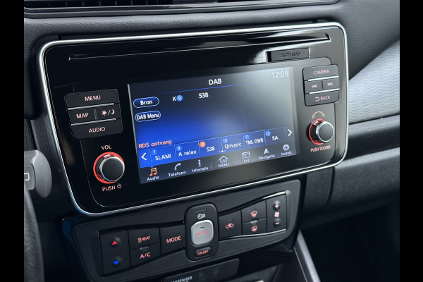 Nissan Leaf Tekna 40kWh Leer Bose®-Hifi Apple Carplay Android Auto Adap.Cruise 360°Camera Navi Ecc Stoel+Stuurverwarming Keyless DAB Dodehoek detector Rijstrooksensor Uitparkeer waarschuwing Verkeersbord detectie Bluetooth Privacy Glas Lmv 17" SOH 87.93% Origineel Nederlandse Auto