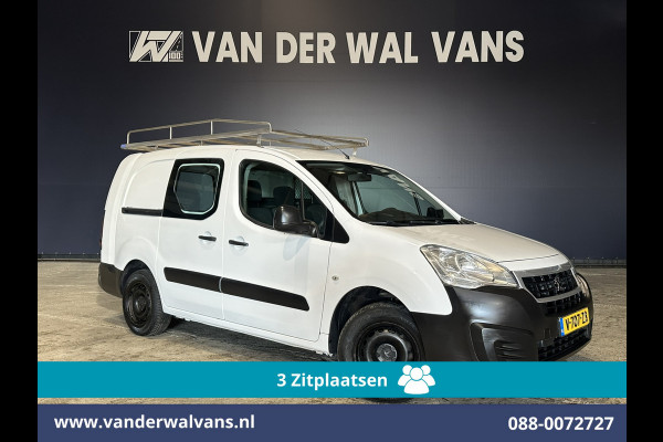 Peugeot Partner 1.6 BlueHDi 100pk L2H1 Euro6 Airco | 3-Zits | Imperiaal | Camera | Cruisecontrol | Trekhaak Parkeersensoren, Bijrijdersbank