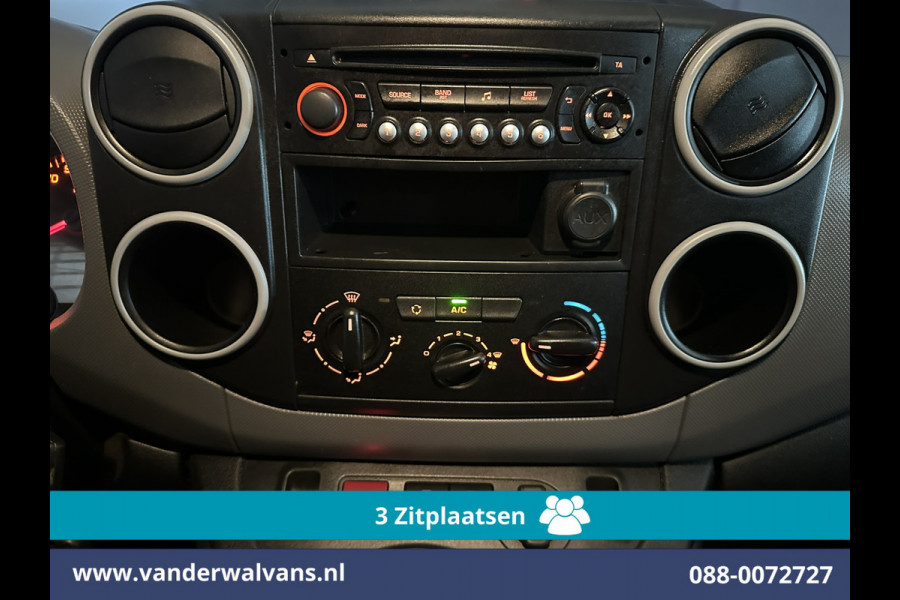 Peugeot Partner 1.6 BlueHDi 100pk L2H1 Euro6 Airco | 3-Zits | Imperiaal | Camera | Cruisecontrol | Trekhaak Parkeersensoren, Bijrijdersbank