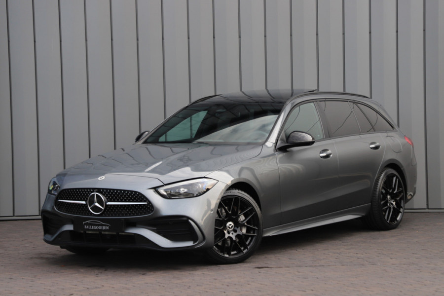 Mercedes-Benz C-Klasse Estate 300e AMG | 313PK | Head-up | Keyless-go | Sfeerverlichting | Memory | Pano | Leder | Standkachel | Trekhaak | 2022.