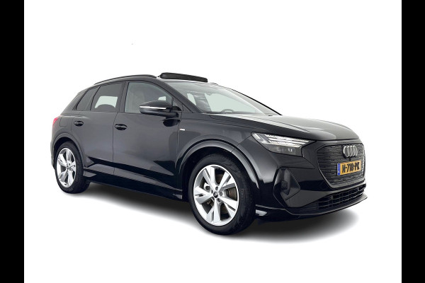 Audi Q4 e-tron 40 S-Line Launch-edition Competition 77 kWh [ 3-Fase-11kW ] {SOH-90%} (INCL-BTW) Aut. *HEATPUMP | PANO | LEATHER | MATRIX-LED | AUDI-SOUND | ADAPTIVE-CRUISE | HEATED-SPORTSEATS | AMBIENTLIGHT | DIGI-COCKPIT | CAMERA | KEYLESS | DAB+ | 20''ALU*