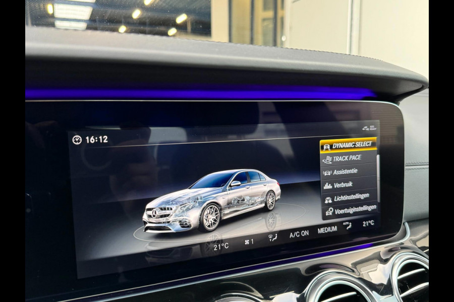 Mercedes-Benz E-Klasse AMG 63 S 4MATIC+ 612+PK LED/VIRTUAL/SFEER/LUCHT/PANO/LEER+S.VERWARMING/360/ACC/ECC/12 MDN GARANTIE!