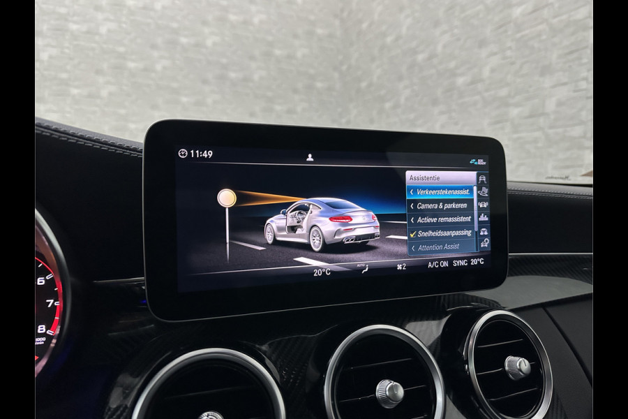 Mercedes-Benz C-Klasse Coupé 63 S AMG | Keramisch | Schaalstoelen | Carbon | AMG Driver's Package | Aero-Pakket | Panorama | Burmester | Multi-Beam LED | Memory | ACC | Rij-Assistentie Pakket | Keyless-Go | Sfeerverlichting | Carplay |