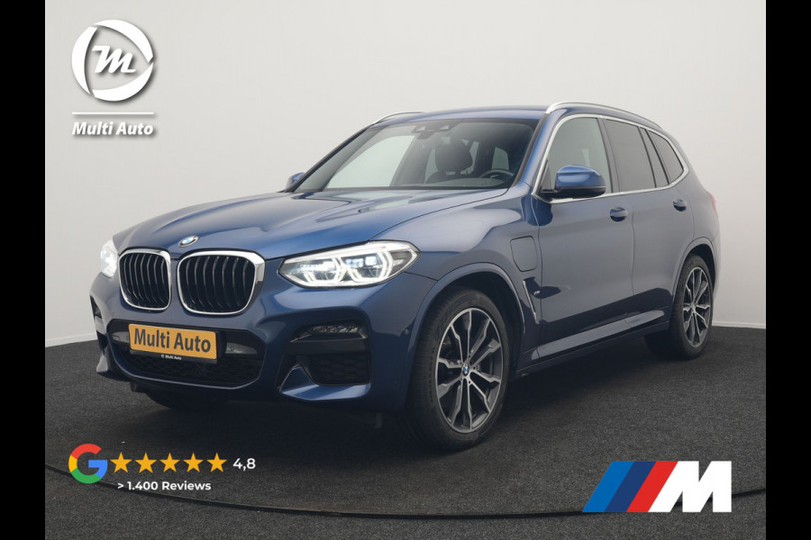 BMW X3 xDrive30e M Sport Plug In Hybrid 293pk Dealer O.H. PHEV | Trekhaak Af Fabriek | Camera | Adaptief Onderstel | Lederen Sportstoelen Verwarmd | Adaptive LED | Hifi Audio | Sfeerverlichting | 20"L.M | Virtual | Navigatie | DAB | Cruise Control |