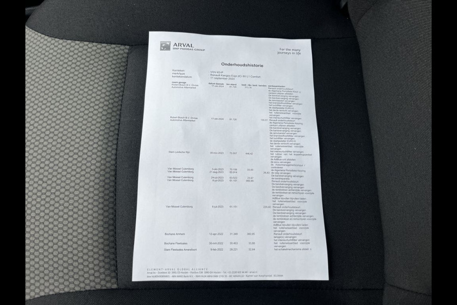 Renault Kangoo 1.5 dCi E6 Comfort BPM Vrij! Lease €150 p/m, Airco, PDC, Inrichting, Volledig onderhoudshistorie aanwezig