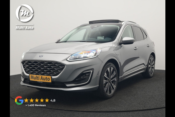 Ford Kuga 2.5 Vignale Plug In Hybrid 225pk Dealer O.H. PHEV | Trekhaak Afn. | Panodak | Head Up | 360 Camera | Bang & Olufsen | Lederen Sportstoelen Memory & Verwarmd | Keyless | Stuur Verwarmd | Blis | Virtual | Navigatie | DAB |