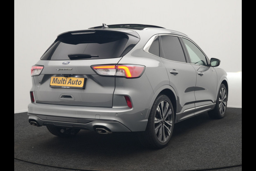Ford Kuga 2.5 Vignale Plug In Hybrid 225pk Dealer O.H. PHEV | Trekhaak Afn. | Panodak | Head Up | 360 Camera | Bang & Olufsen | Lederen Sportstoelen Memory & Verwarmd | Keyless | Stuur Verwarmd | Blis | Virtual | Navigatie | DAB |