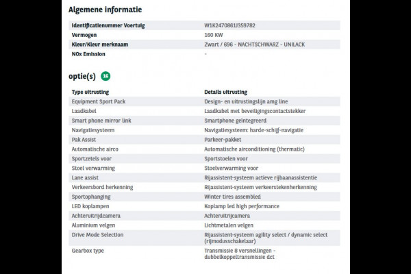 Mercedes-Benz B-Klasse 250 e Hybride Premium Design AMG line / 1/2 Leder / Stoelverwarming / Pdc+Camera / Navigatie / Apk 01-2028