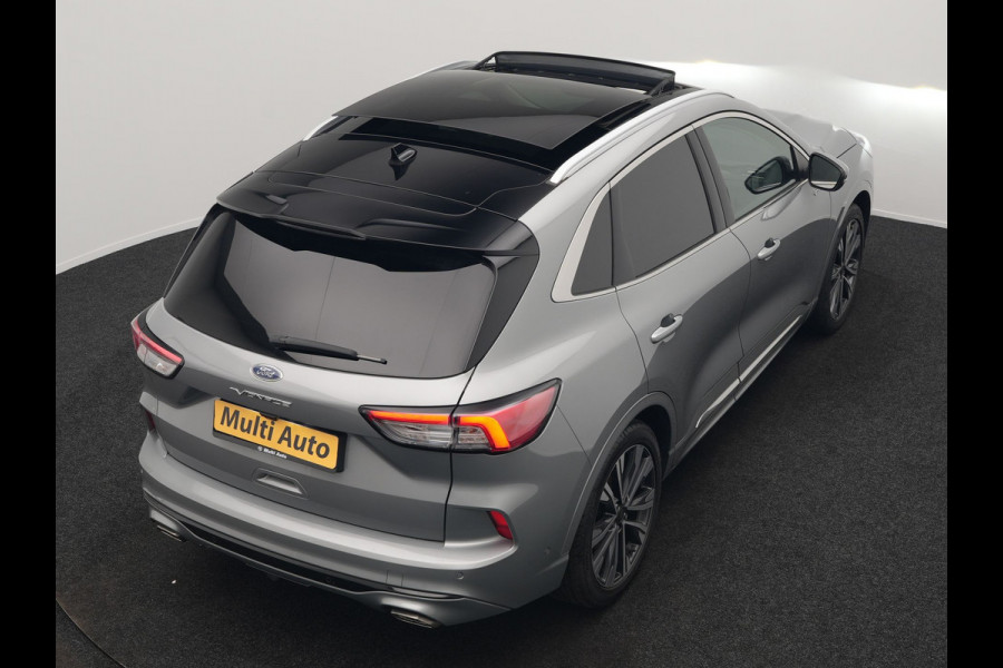 Ford Kuga 2.5 Vignale Plug In Hybrid 225pk Dealer O.H. PHEV | Trekhaak Afn. | Panodak | Head Up | 360 Camera | Bang & Olufsen | Lederen Sportstoelen Memory & Verwarmd | Keyless | Stuur Verwarmd | Blis | Virtual | Navigatie | DAB |