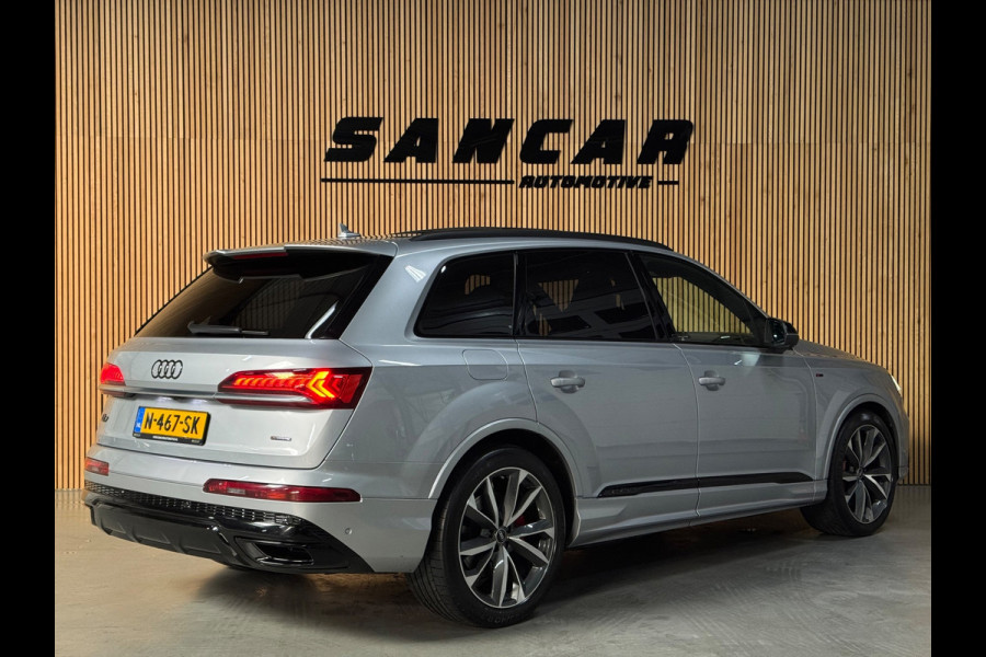 Audi Q7 60 TFSI e quattro S Competition PANO|LUCHTVERING|TREKHAAK|HUD|B&O|AMBIENT|360 CAM|ALARM|STOELVENTILATIE|MASSAGE|21 INCH