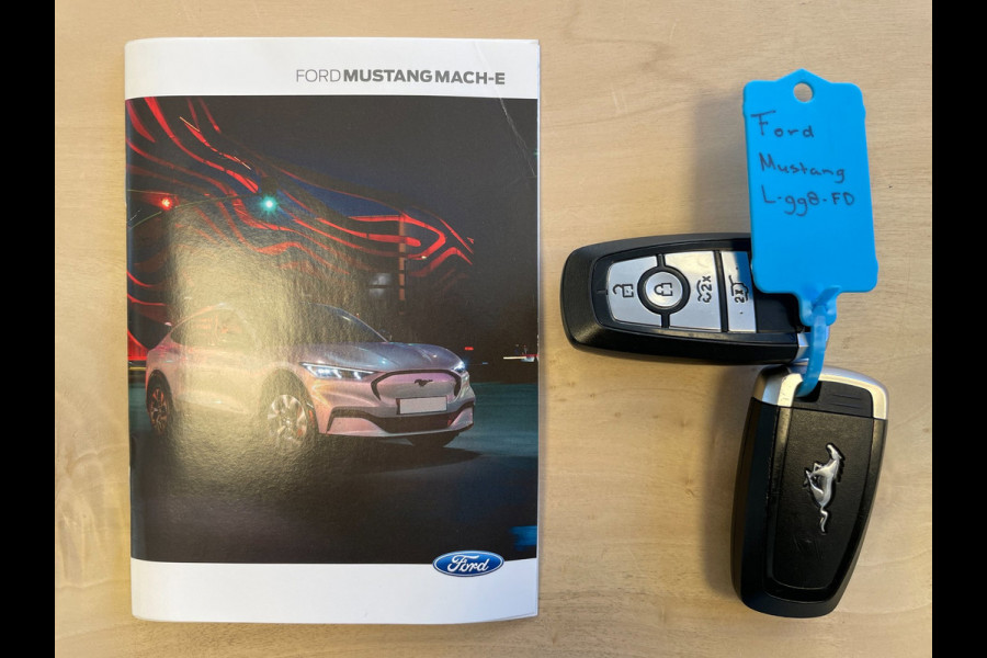 Ford Mustang Mach-E Extended RWD 98 kWh|93,5% SOH|GROTE ACCU|AFN.TREKH.|LEDER|B&O|CAMERA|CARPLAY|STOEL+STUURVERW|NAP|NL|INCL. BTW|