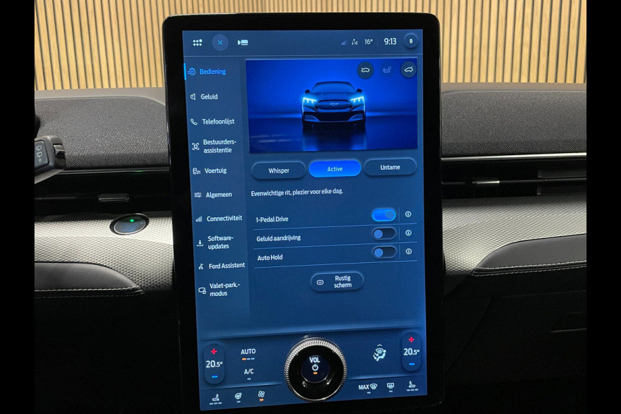 Ford Mustang Mach-E Extended RWD 98 kWh|93,5% SOH|GROTE ACCU|AFN.TREKH.|LEDER|B&O|CAMERA|CARPLAY|STOEL+STUURVERW|NAP|NL|INCL. BTW|