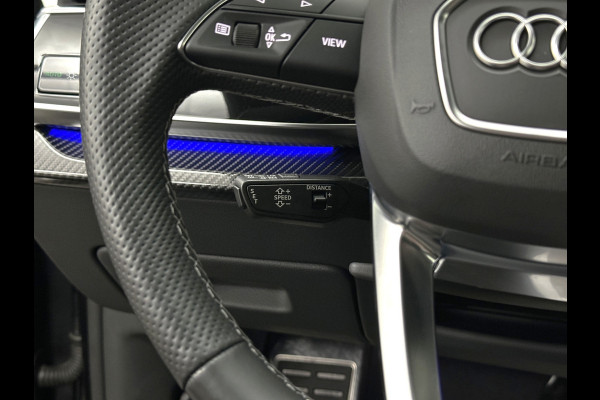 Audi Q8 60e 462PK Competition | RS-Stoelen | 360 Camera | ACC | Carbon | Panorama | Massage | Ventilatie | B&O Sound | Matrix-LED | Luchtvering | Alcantara Hemelbekleding | Stoelverwarming V+A | Sfeerverlichting | Keyless-Entry | ISO-Glas | Zonwering | Standkachel | Autom. Parkeren | Carplay | Stuurwielverwarming | Draadloos Laden |
