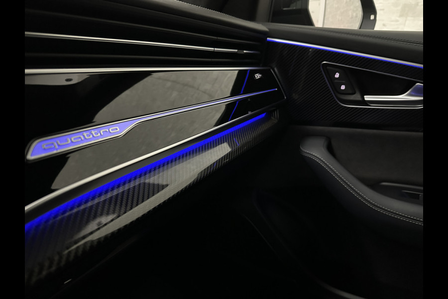 Audi Q8 60e 462PK Competition | RS-Stoelen | 360 Camera | ACC | Carbon | Panorama | Massage | Ventilatie | B&O Sound | Matrix-LED | Luchtvering | Alcantara Hemelbekleding | Stoelverwarming V+A | Sfeerverlichting | Keyless-Entry | ISO-Glas | Zonwering | Standkachel | Autom. Parkeren | Carplay | Stuurwielverwarming | Draadloos Laden |