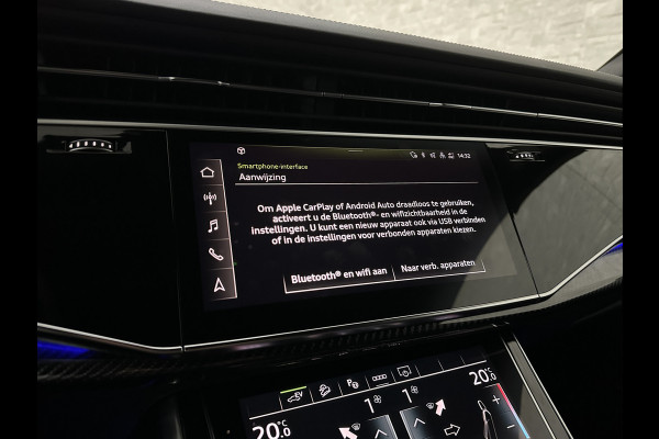 Audi Q8 60e 462PK Competition | RS-Stoelen | 360 Camera | ACC | Carbon | Panorama | Massage | Ventilatie | B&O Sound | Matrix-LED | Luchtvering | Alcantara Hemelbekleding | Stoelverwarming V+A | Sfeerverlichting | Keyless-Entry | ISO-Glas | Zonwering | Standkachel | Autom. Parkeren | Carplay | Stuurwielverwarming | Draadloos Laden |