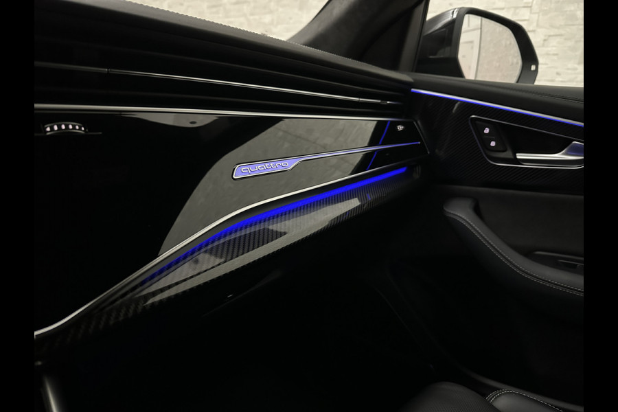 Audi Q8 60e 462PK Competition | RS-Stoelen | 360 Camera | ACC | Carbon | Panorama | Massage | Ventilatie | B&O Sound | Matrix-LED | Luchtvering | Alcantara Hemelbekleding | Stoelverwarming V+A | Sfeerverlichting | Keyless-Entry | ISO-Glas | Zonwering | Standkachel | Autom. Parkeren | Carplay | Stuurwielverwarming | Draadloos Laden |