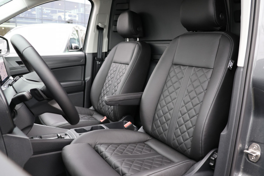 Volkswagen Caddy Cargo 2.0 TDI DSG R-Line | L+R Schuifdeur | ACC | Side Assist | Lane Assist | Virtual Cockpit | Camera | CarPlay | Stoelverwarming | LED Koplampen | Sidebars | Spoilerkit | DAB | Fabrieksgarantie | Facelift model | BPM Vrij