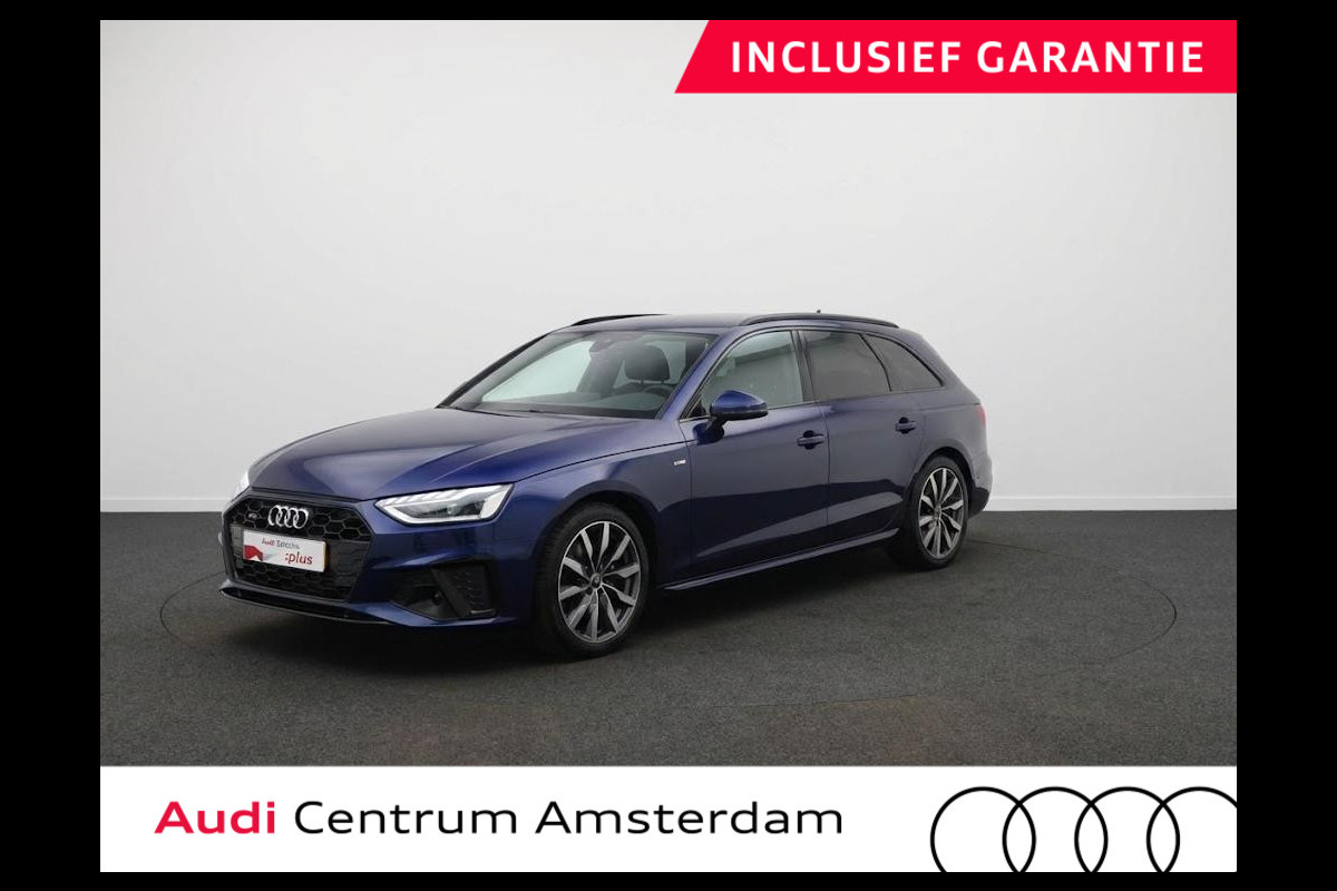Audi A4 Avant 35 TFSI S edition Competition 150 pk S-tronic| Private lease vanaf €760,- pm | Verlengde garantie | Navigatie | Parkeersensoren | Autom. airco (3 zones) | Stoelverwarming | S-Line |