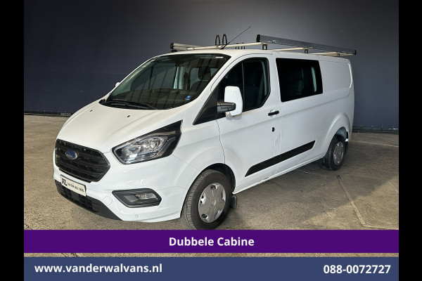 Ford Transit Custom 2.0 TDCI 130pk L2H1 Dubbele Cabine Euro6 inrichting | Airco | 5-Zits | Imperiaal | LED | Cruisecontrol Stoelverwarming, Parkeersensoren, 2800kg trekvermogen