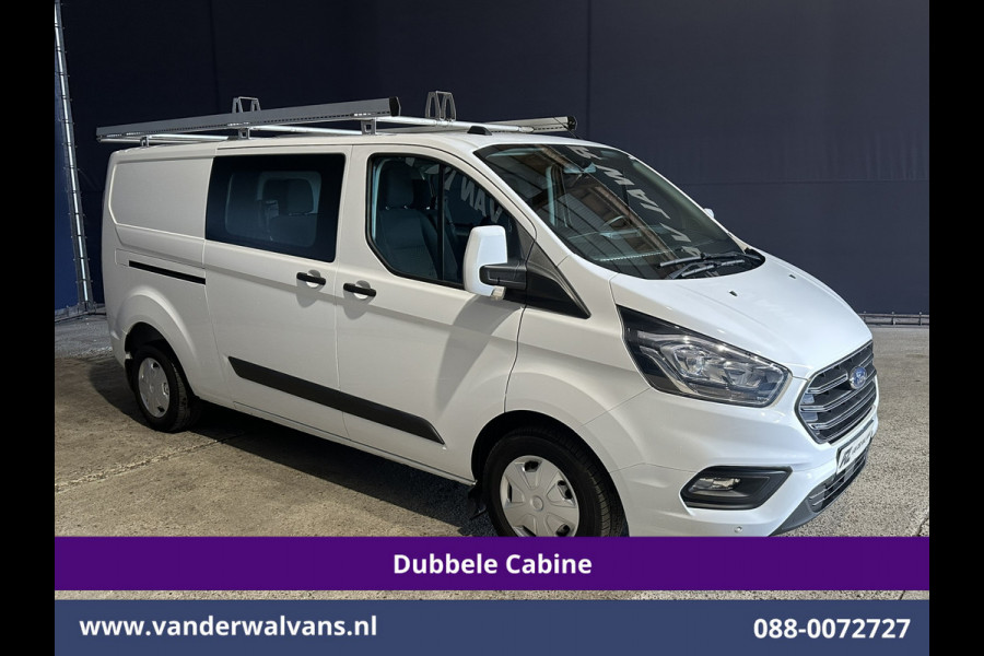 Ford Transit Custom 2.0 TDCI 130pk L2H1 Dubbele Cabine Euro6 inrichting | Airco | 5-Zits | Imperiaal | LED | Cruisecontrol Stoelverwarming, Parkeersensoren, 2800kg trekvermogen