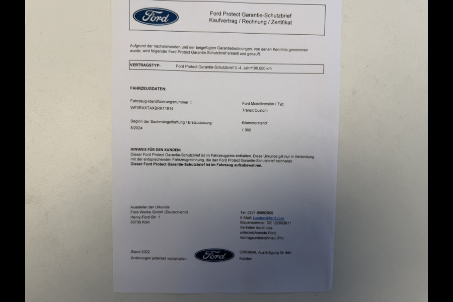Ford E-Transit Cust. 320 L2H1 Sport 218PK 65 kWh CarPlay/stoelverwarming/navi/camera