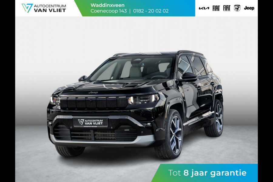 Jeep Compass First Edition 74 kWh | Adapt. Cruise | Camera | Carplay | 20" | Elektr. A-Klep | Navi | Winter Pack | Schuif/Kanteldak | Premium Pack | Conv. Pack | Warmtepomp | Nappa Leder