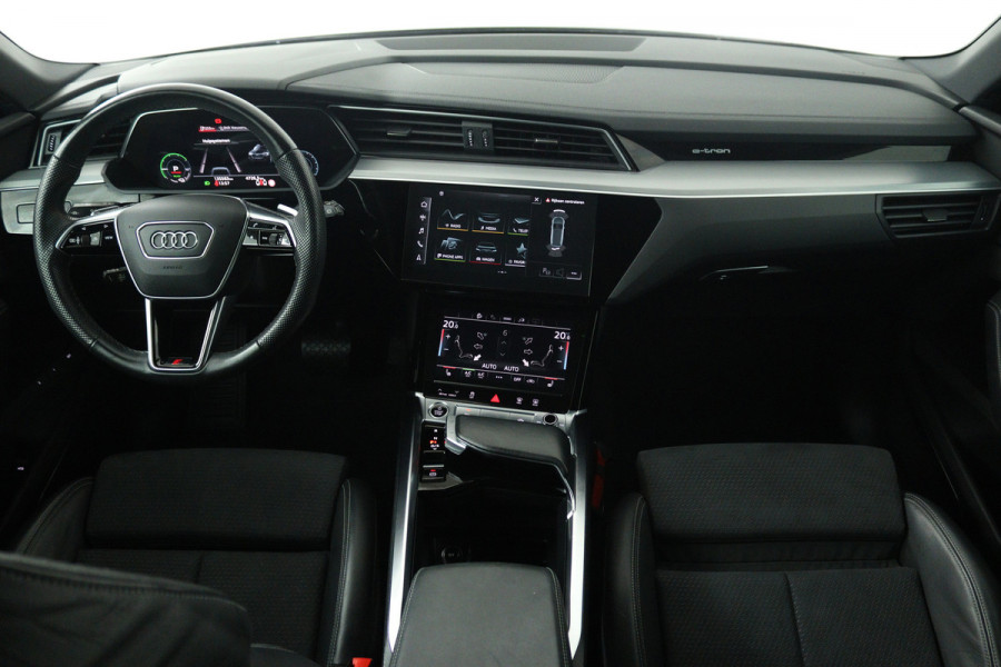 Audi e-tron 55 quattro S edition 95 kWh (TREKHAAK, B&O SOUND, SOH 92%, STOEL/STUUR VERWARMING, CRUISE ADAPTIEF, ELEKTR STOELEN)