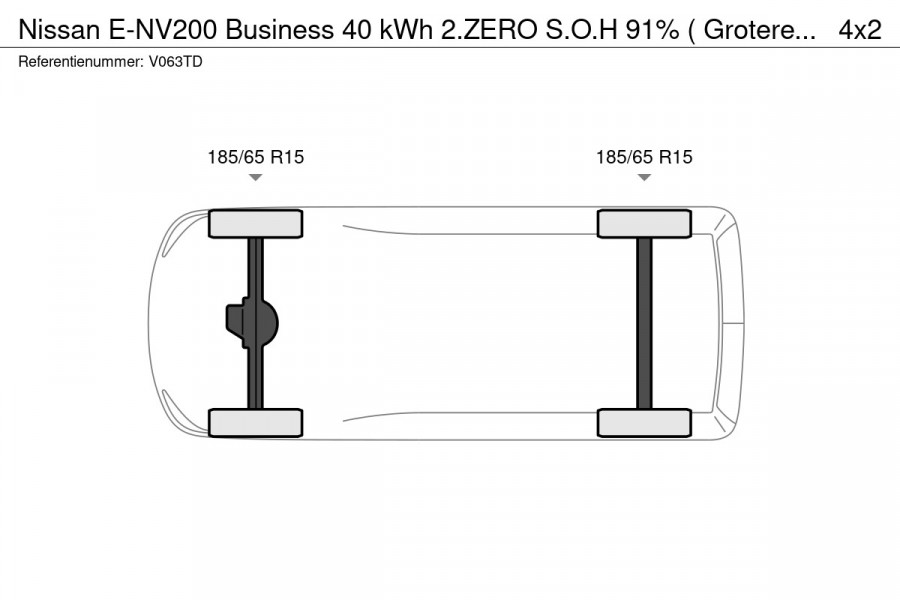 Nissan E-NV200 Business 40 kWh 2.ZERO S.O.H 91% ( Grotere accu ) AIRCO NAVIGATIE
