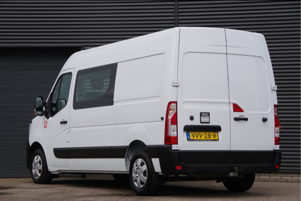 Renault Master T35 2.3 dCi 150PK L2H2 RED, DC-7P, 3.5T TREKHAAK, CAMERA, CRUISE, NAVI, AIRCO, PARKEERSENSOREN, NL AUTO, NAP, DUBBELE CABINE