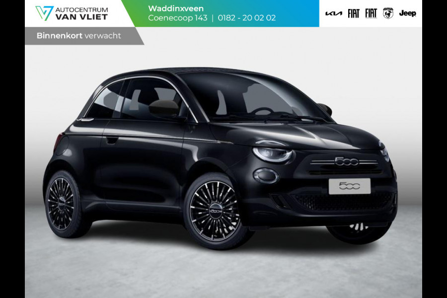 Fiat 500C Hybrid La Prima Cabrio | Clima | LED | PDC | JBL Premium Audio | 17" | Camera | BSM | Canneloni Ivory/Piombo interieur