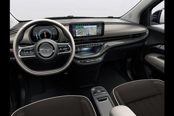 Fiat 500C Hybrid La Prima Cabrio | Clima | LED | PDC | JBL Premium Audio | 17" | Camera | BSM | Canneloni Ivory/Piombo interieur