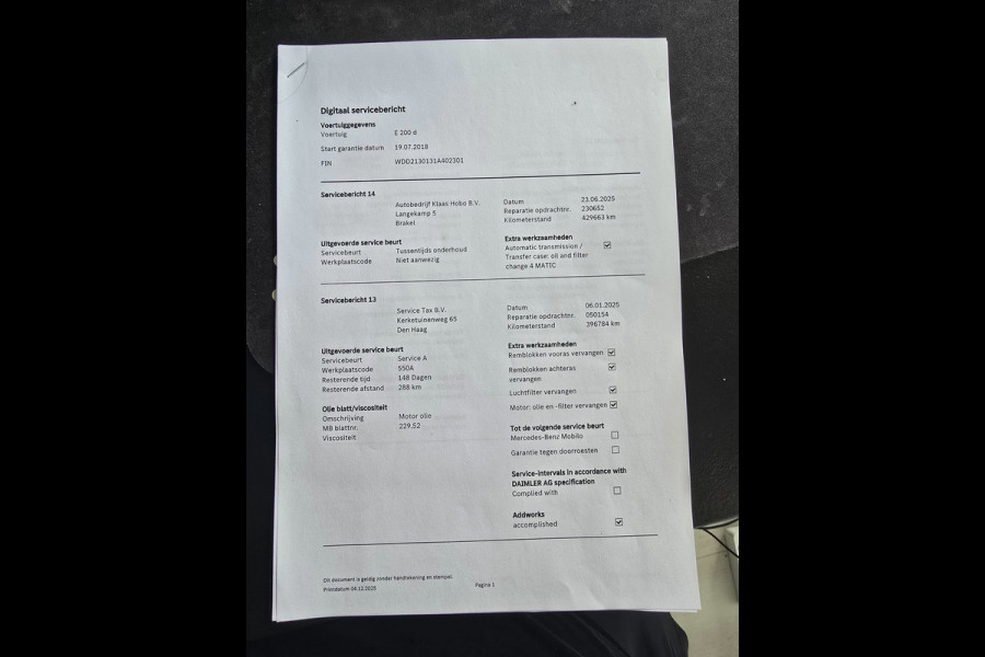 Mercedes-Benz E-Klasse 200 d | TAXI KLAAR