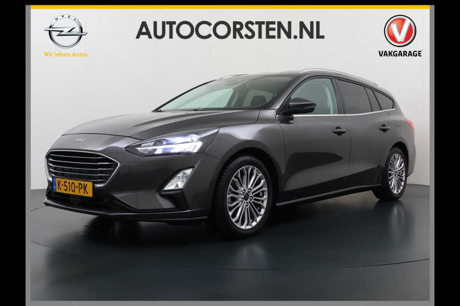 Ford FOCUS Wagon 1.0T 126PK Trekhaak Navi Dual-Ecc Apple Carplay Android Auto Stoel+Voorruitverwarming Cruise Control Pdc Titanium Business Lmv Led Privacy Glas Lane Assist TCS Keyless Licht-/Regensensor 1e Eigenaar Origineel Nederlandse Auto Dealeronderhouden