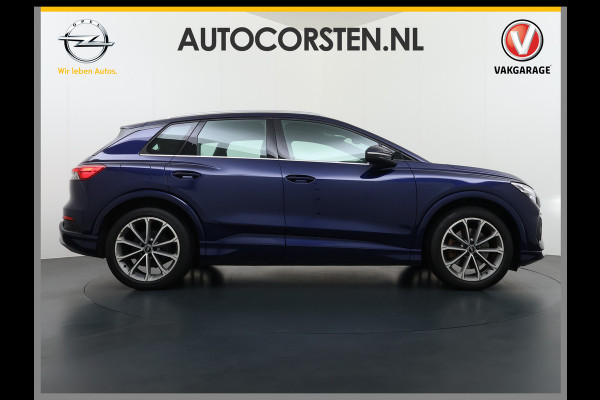 Audi Q4 e-tron 40 204pk AUT. 82kWh Advanced Launch Ed. SOH 97% Warmtepomp Matrix-Led Adaptive-Cruis Audi-Sound System Apple Carplay Android Aut 3 fase laden Stoelverwarming Lmv 20" DAB Bluetooth Elek.Achterklep € 63.000 nieuw Origineel Nederlandse Auto