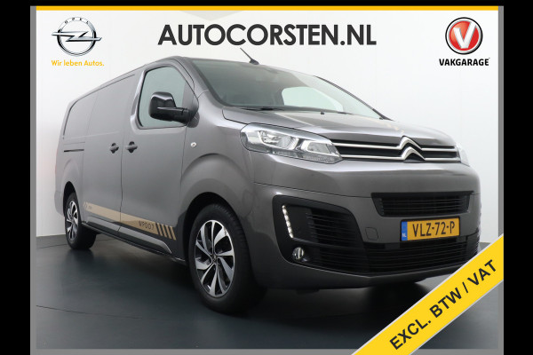 Citroën Jumpy 2.0D 145pk XL L3H1 3-Persoons Navi Apple Carplay Android Auto Cruise Pdc 2X Schuifdeur Cruise DAB+ Bordherkenning WiFi Citroen Connect Regen/Lichtsensor Dodehoeksensor SpoorAssist Voorruit+Wisserverwarmd 1e Eigenaar Euro 6 370Nm koppel