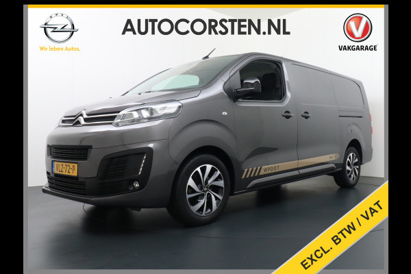 Citroën Jumpy 2.0D 145pk XL L3H1 3-Persoons Navi Apple Carplay Android Auto Cruise Pdc 2X Schuifdeur Cruise DAB+ Bordherkenning WiFi Citroen Connect Regen/Lichtsensor Dodehoeksensor SpoorAssist Voorruit+Wisserverwarmd 1e Eigenaar Euro 6 370Nm koppel